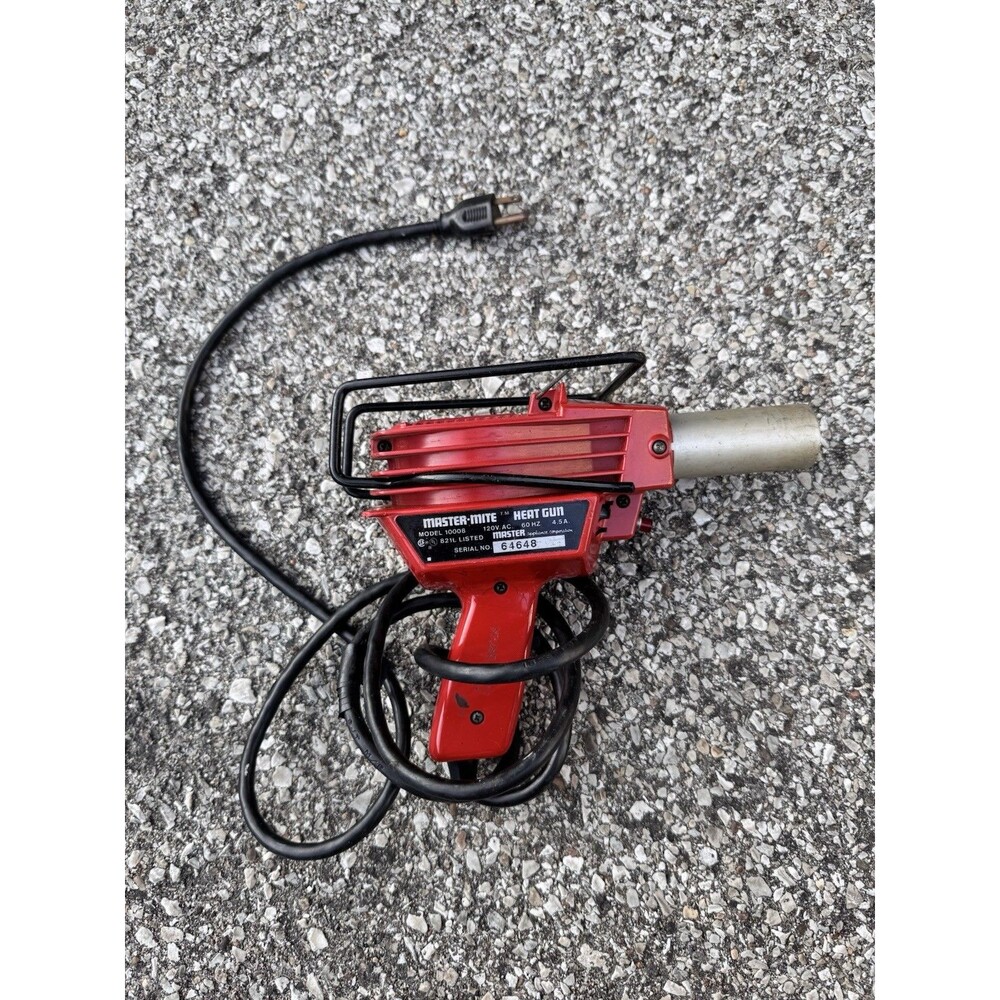 Master Mite Heat Gun 10008 120V 4.5A w/Stand Quiet Low Volume Airflow